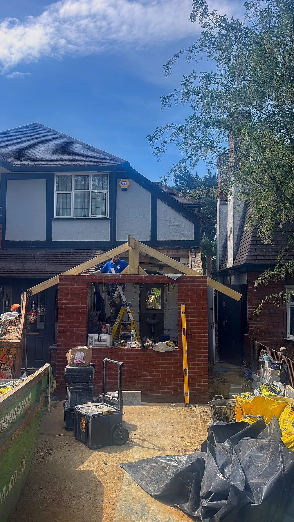 Exterior preparation completed by Gulf Builder