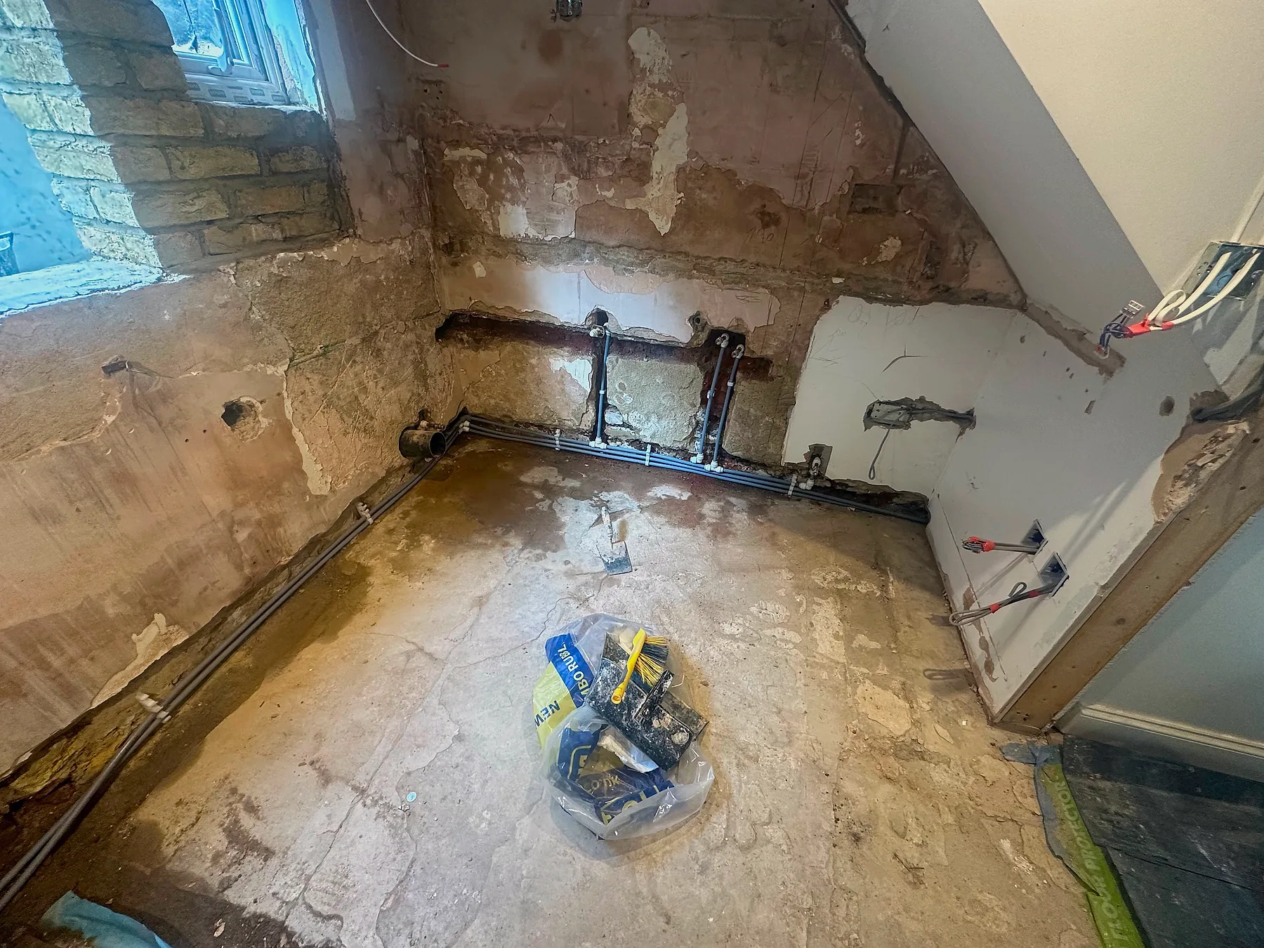 Kitchen service layout prepared during a Gulf Builder renovation