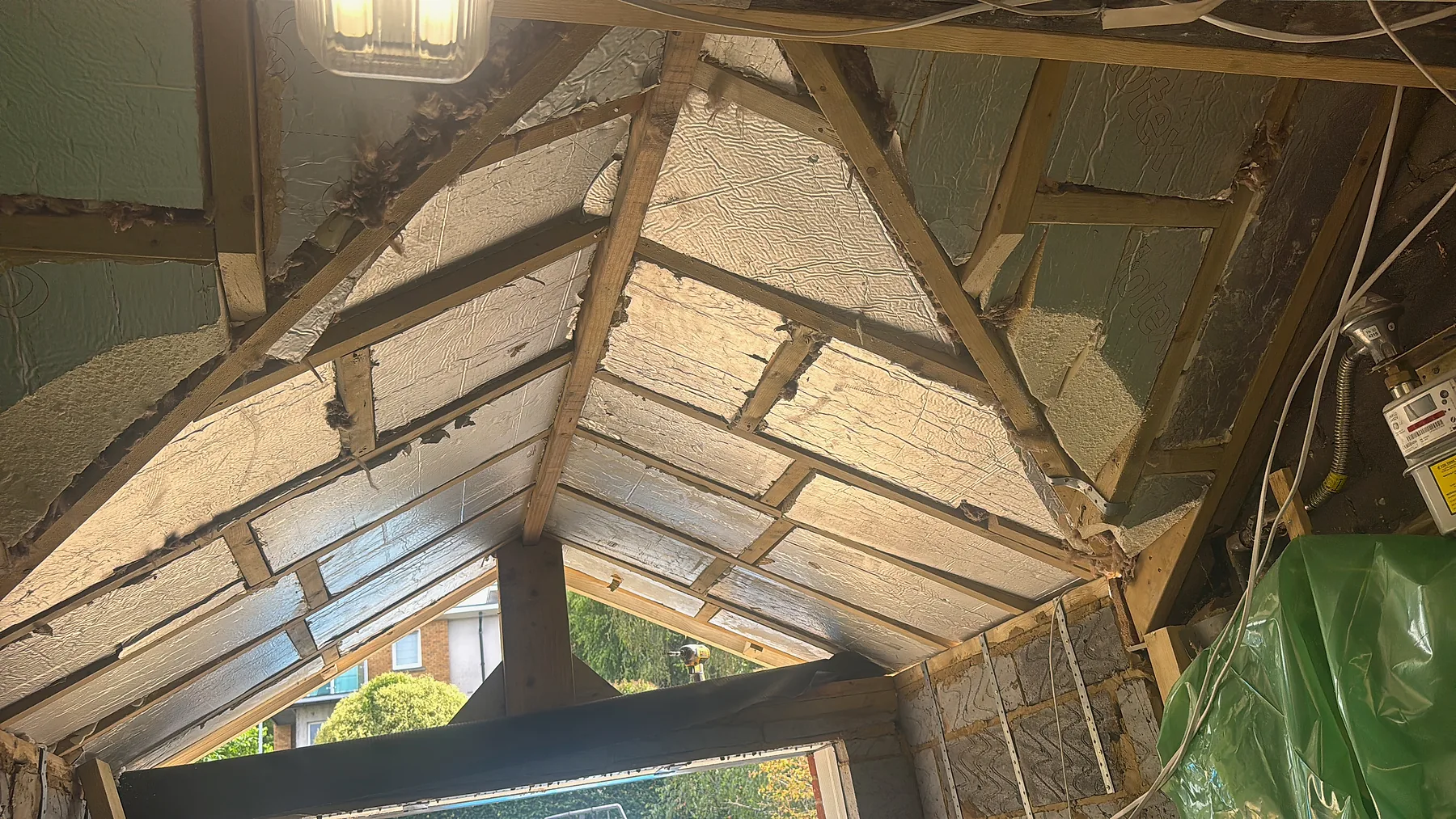 Timber roof structure prepared by Gulf Builder for a London loft conversion