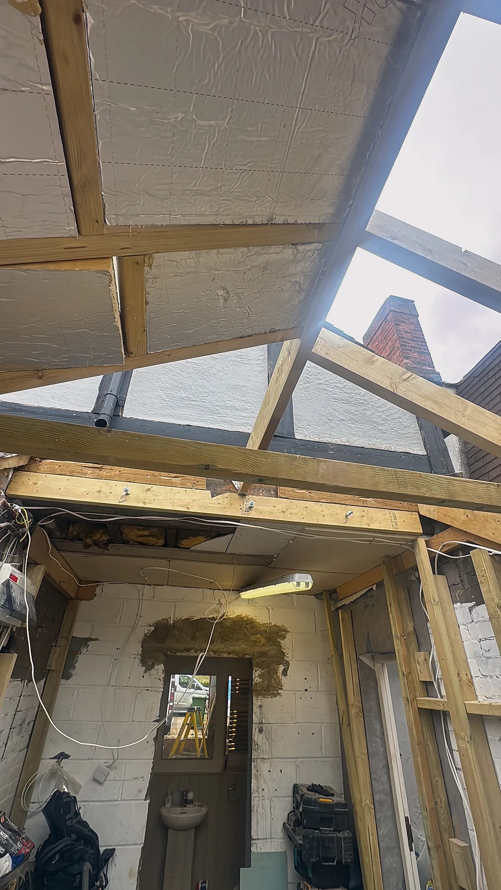 Insulated roof structure prepared during a Gulf Builder loft conversion